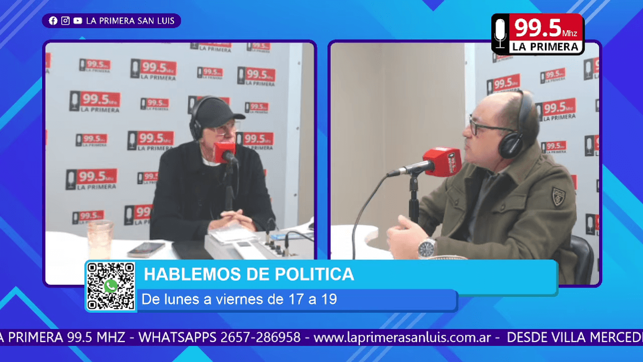 El dirigente Diego González en los estudios criticando al peronismo tradicional de San Luis.