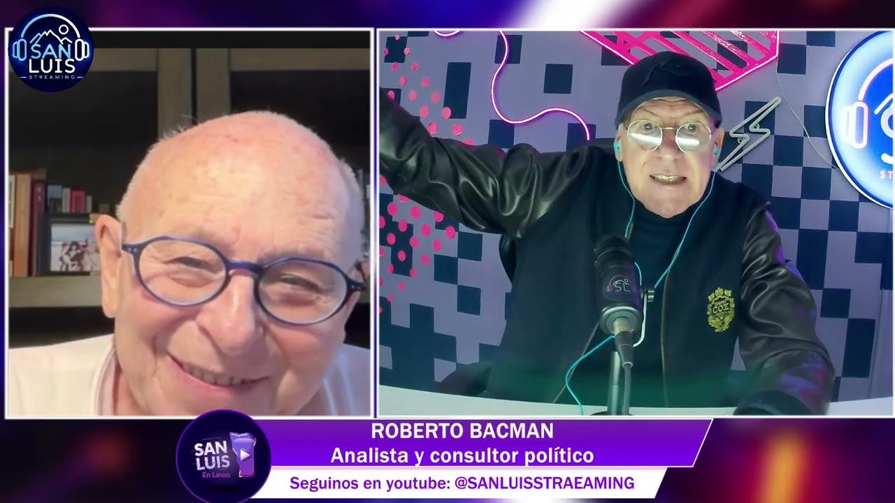Roberto Bacman analizando la realidad política durante una entrevista.