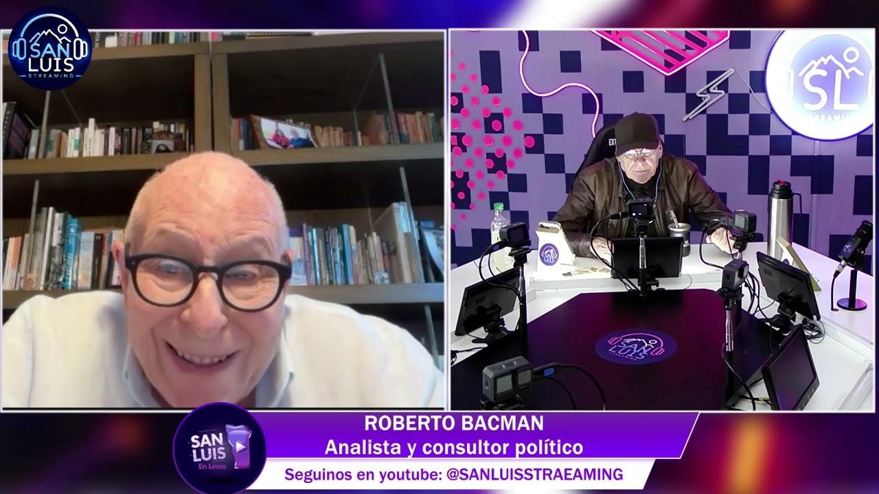 Roberto Bacman brindando una entrevista por streaming