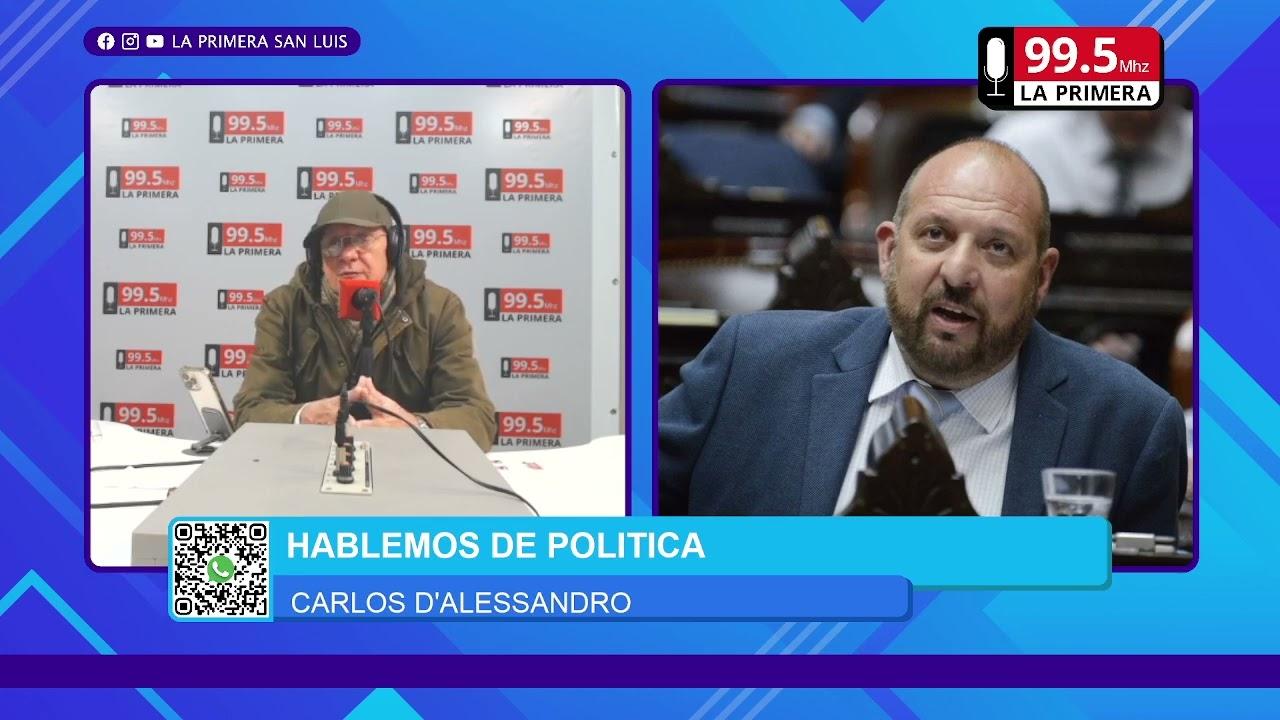 Carlos D'Alessandro analizando la política de San Luis y la gestión nacional en entrevista.