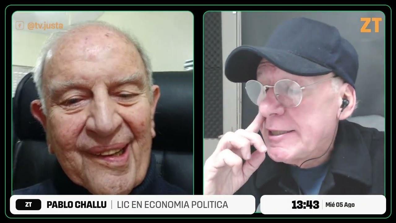 El economista Pablo Challú brindando fuertes declaraciones políticas