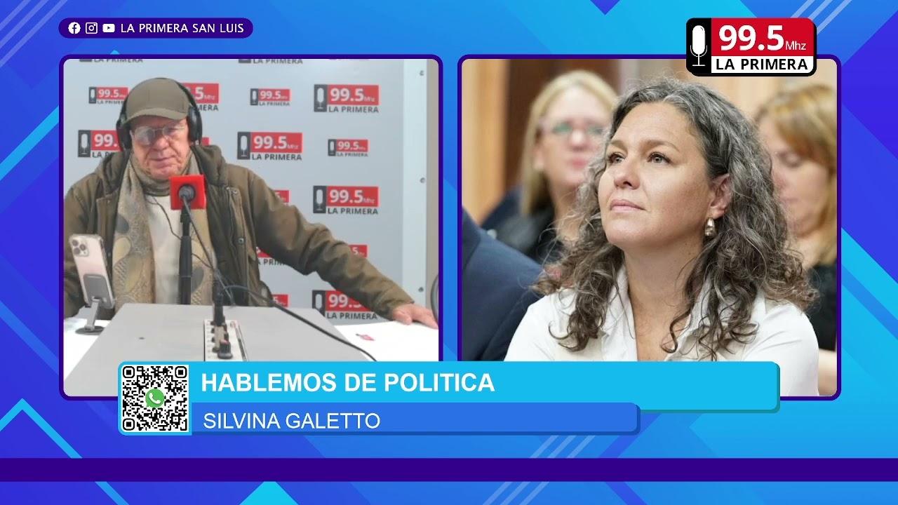 La viceintendenta Silvina Galetto dialogando en los estudios de Hablemos de Política con Alberto Trombetta sobre el armado institucional del MUP.
