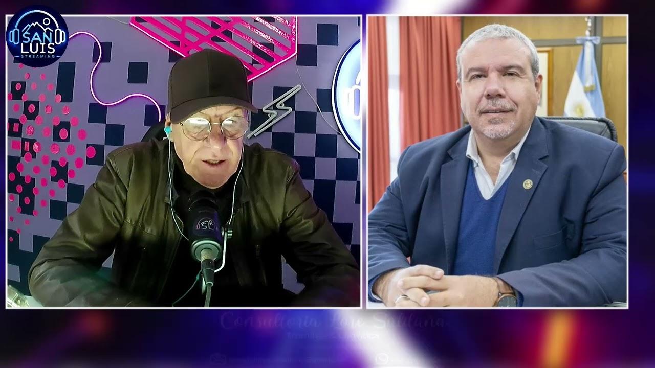 Víctor Moriñigo, diputado provincial, en entrevista por streaming.