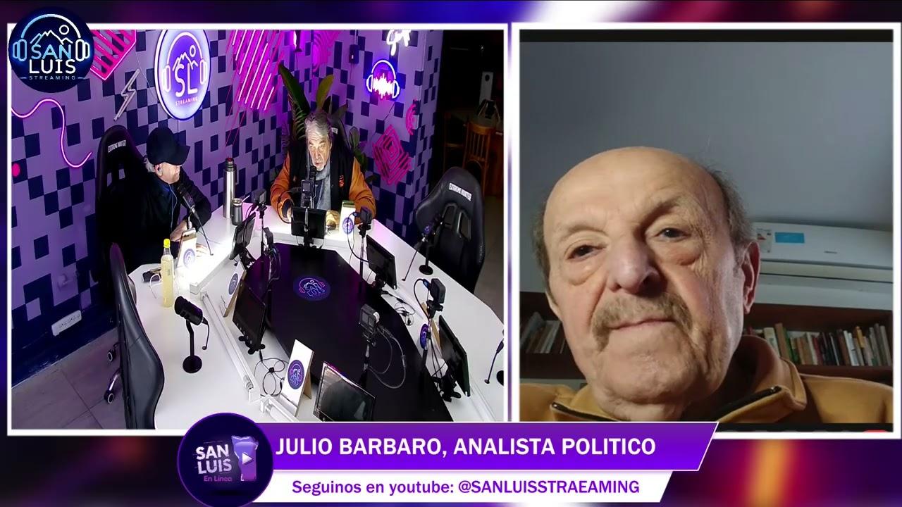 El analista político Julio Bárbaro debatiendo sobre la crisis del peronismo y el radicalismo con Alberto Trombetta.