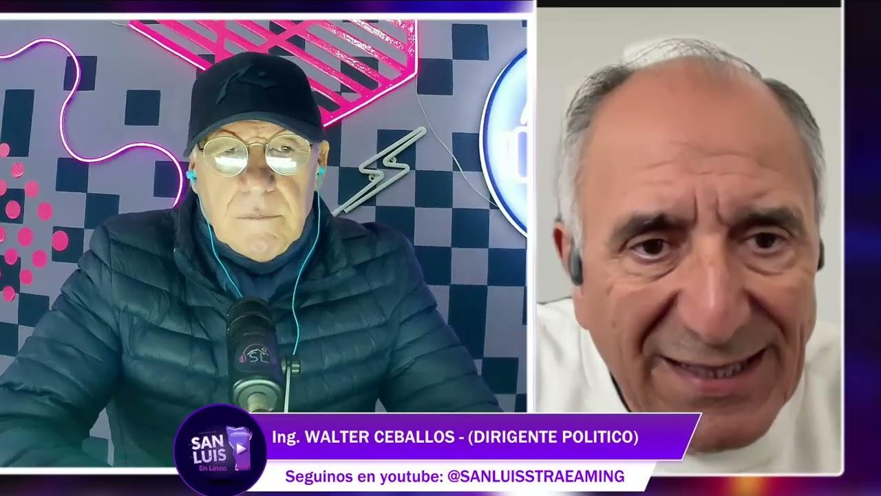El dirigente radical Walter Ceballos analizando el escenario político nacional y provincial junto al periodista Alberto Trombetta.