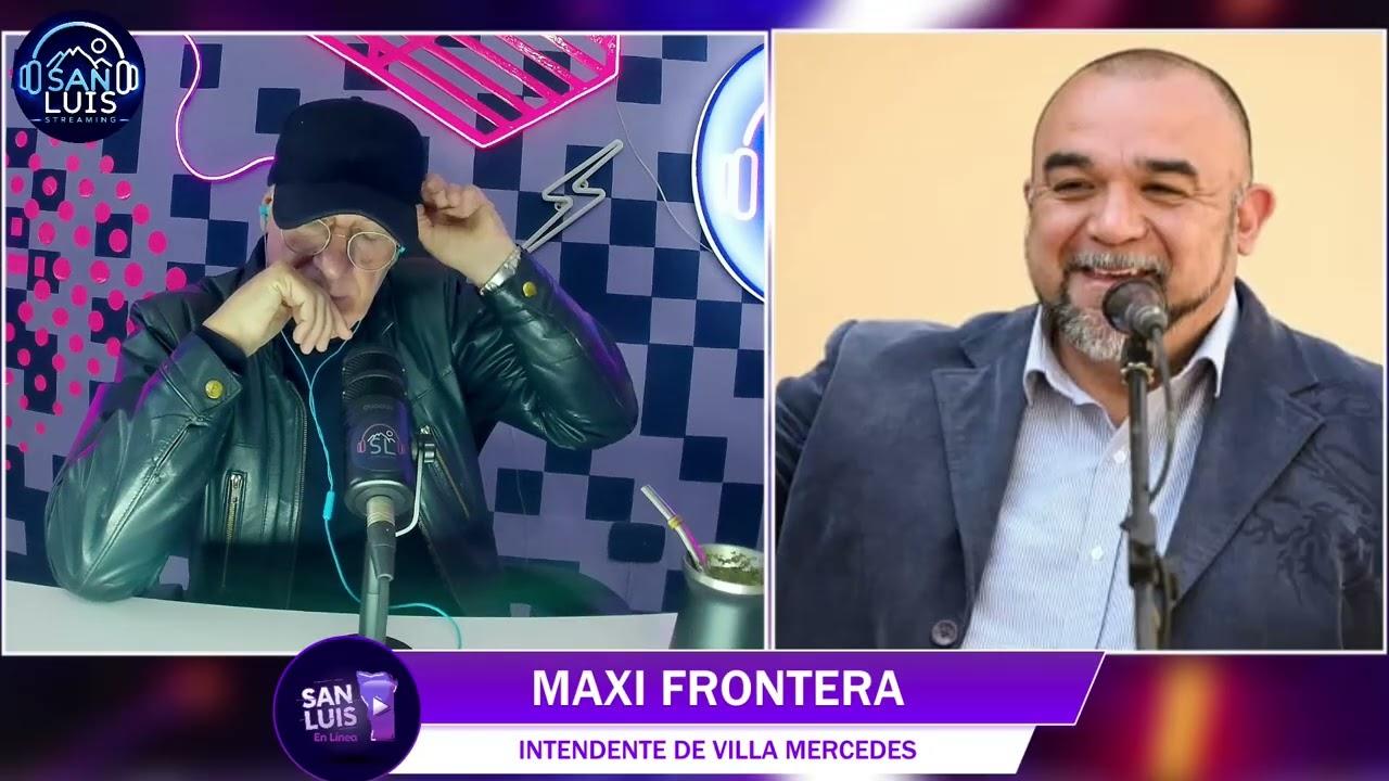 El intendente Maxi Frontera analizando la realidad política de San Luis en entrevista.