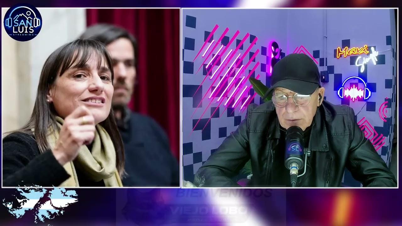 Romina del Plá brindando una entrevista en el programa político