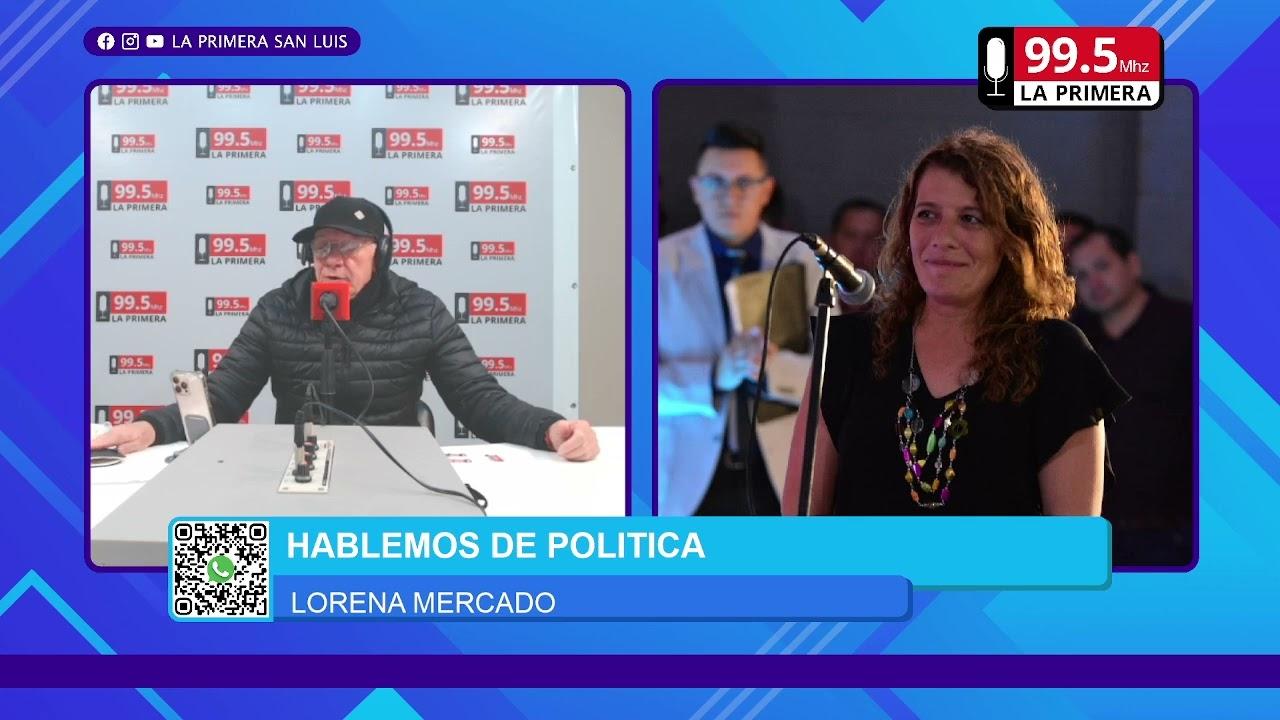 Lorena Mercau analizando la realidad socioeconómica durante una entrevista en el programa Hablemos de Política