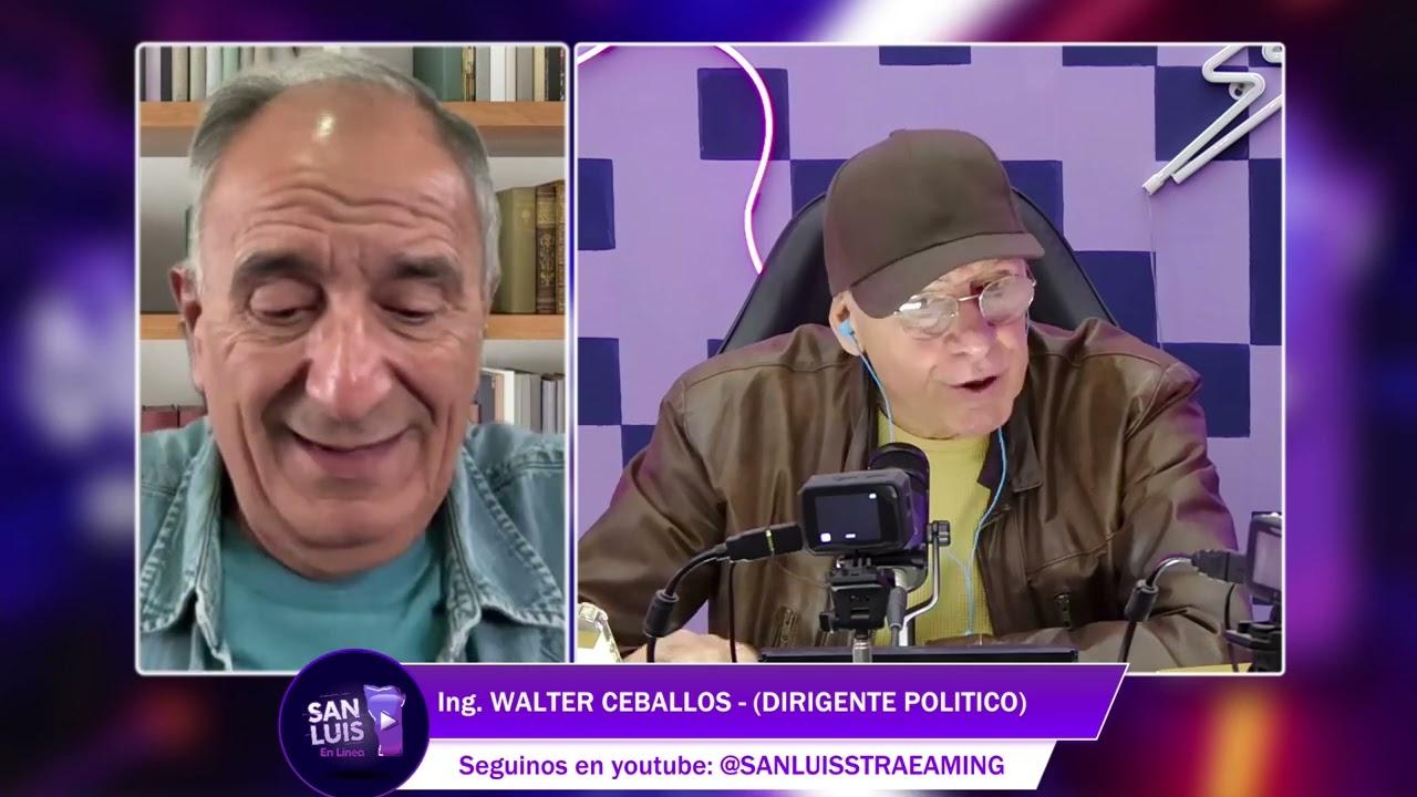 El dirigente radical Walter Ceballos en una entrevista mano a mano por streaming con Alberto Trombetta