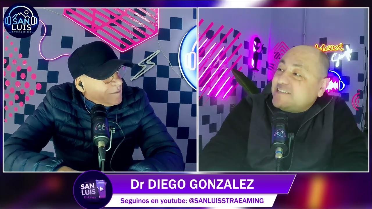 Diego González en entrevista con Alberto Trombetta en el estudio de San Luis en Línea.