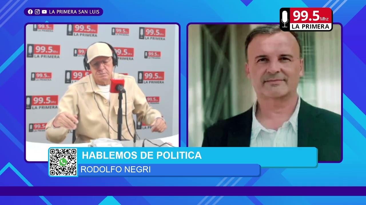 El dirigente político Rodolfo Negri en una entrevista mano a mano con Alberto Trombetta en los estudios de Hablemos de Política.