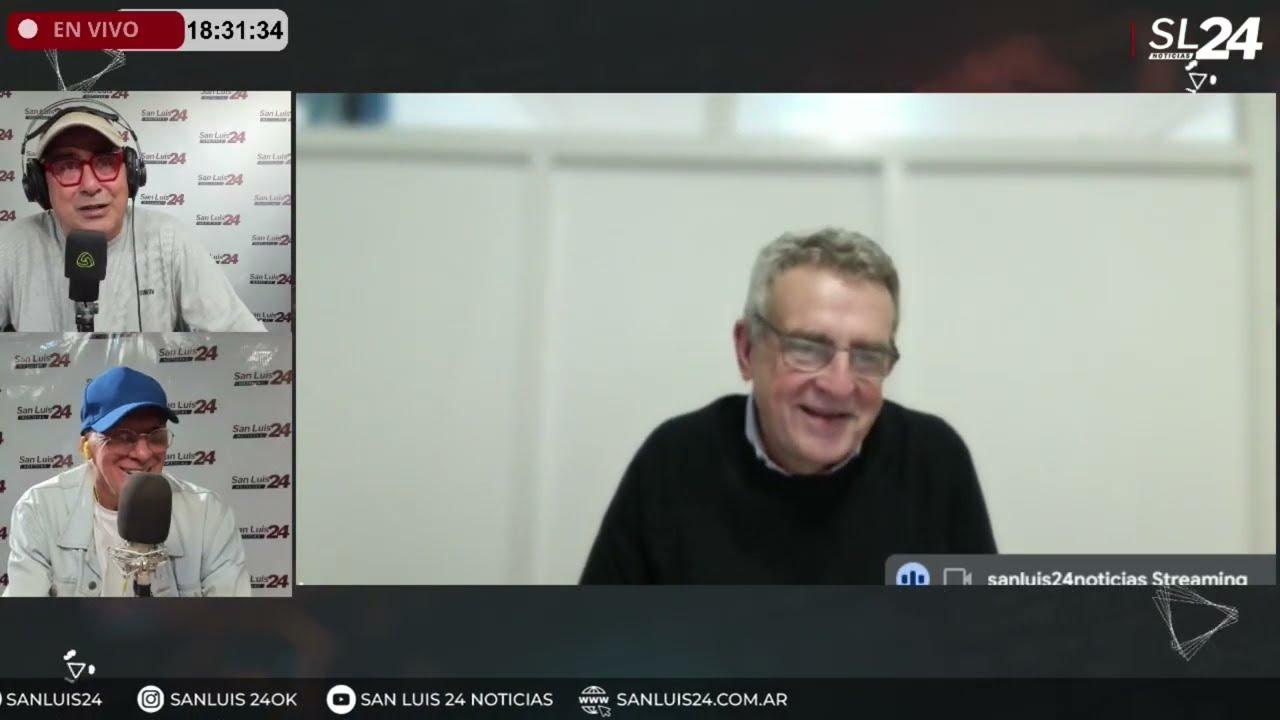 Agustín Rossi dialogando con Alberto Trombetta y Eduardo Olivares en El Juego de la Política.