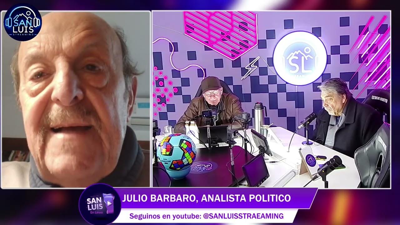 Julio Bárbaro en diálogo político por videollamada.