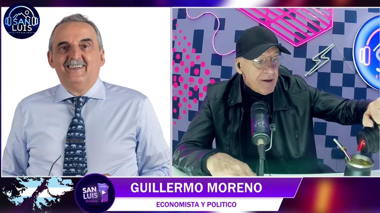 Guillermo Moreno en entrevista analizando la política económica del gobierno nacional.