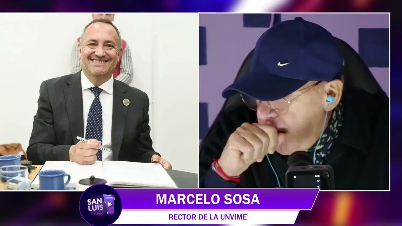 El rector de la UNViMe, Dr. Marcelo Sosa, analizando el presupuesto de la educación pública en diálogo con Alberto Trombetta por San Luis Streaming.