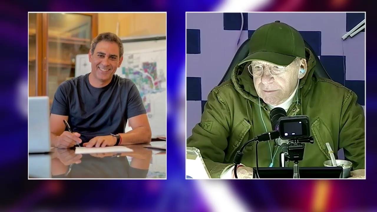 El intendente de San Luis Gastón Hissa analizando la pesada herencia municipal en los estudios de San Luis Streaming junto al periodista Alberto Trombetta.