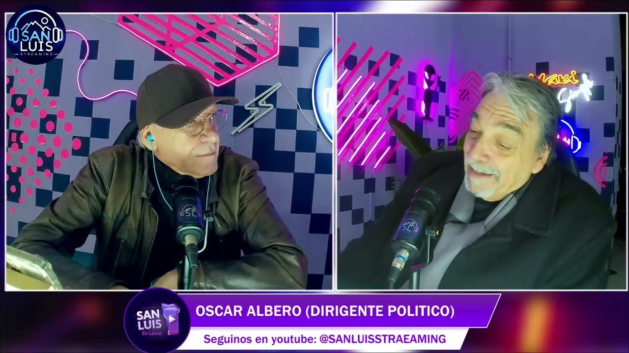 Oscar Albero hablando durante su entrevista en los estudios de San Luis Streaming