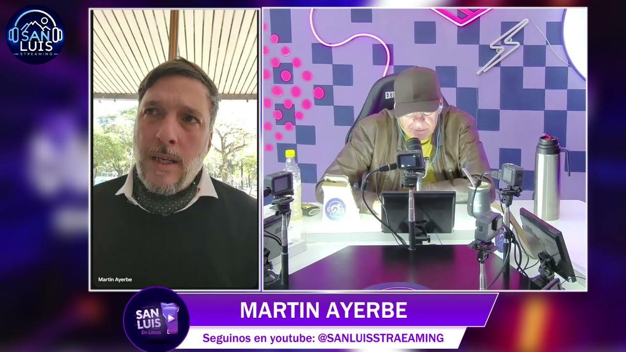 Martín Ayerbe analizando la coyuntura política en una entrevista.