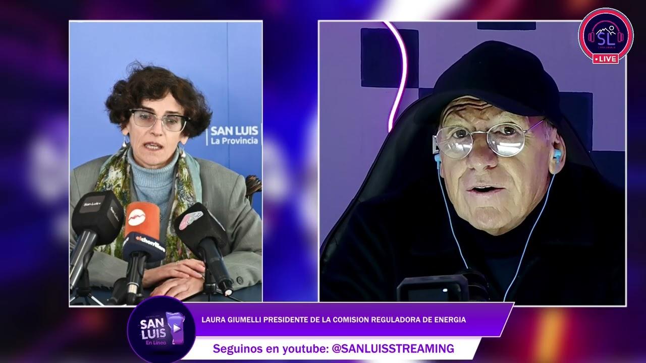 Laura Giumelli, coordinadora del Plan Maestro de Energía, dialogando con Alberto Trombetta sobre la quita de subsidios de gas.