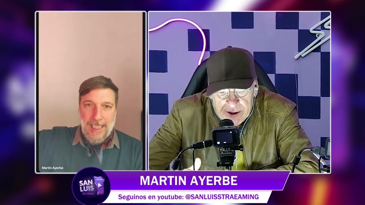 El referente naval Martín Ayerbe analizando la soberanía de los puertos en diálogo por streaming con Alberto Trombetta.