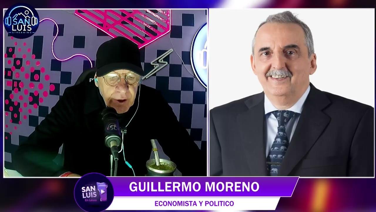 Guillermo Moreno analizando la interna del peronismo en una entrevista por streaming