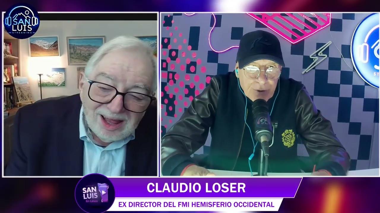 Claudio Loser analizando la economía argentina en entrevista con San Luis en Línea.