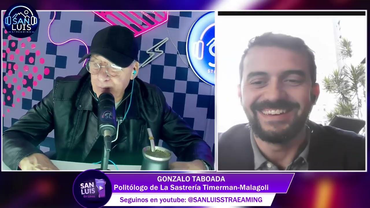Gonzalo Taboada durante una entrevista de análisis político nacional.
